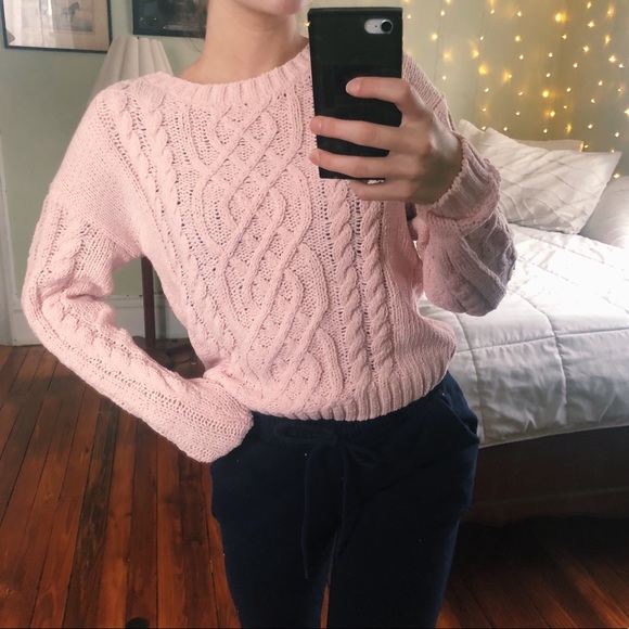 Love Tree Sweaters - NWT Cozy Knitted Bubblegum Pink Knitted Sweater